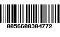 Código de Barras 0056600304772