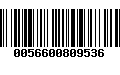 Código de Barras 0056600809536