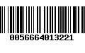 Código de Barras 0056664013221