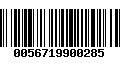 Código de Barras 0056719900285