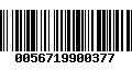 Código de Barras 0056719900377