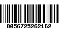 Código de Barras 0056725262162