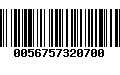 Código de Barras 0056757320700