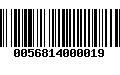 Código de Barras 0056814000019