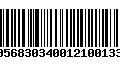 Código de Barras 00568303400121001334