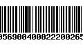 Código de Barras 00569004000222002651