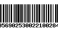 Código de Barras 00569025300221002847