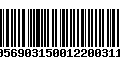 Código de Barras 00569031500122003115