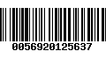 Código de Barras 0056920125637