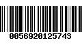 Código de Barras 0056920125743