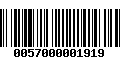 Código de Barras 0057000001919