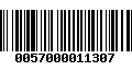 Código de Barras 0057000011307