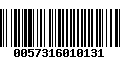 Código de Barras 0057316010131