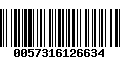 Código de Barras 0057316126634