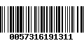 Código de Barras 0057316191311