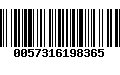 Código de Barras 0057316198365