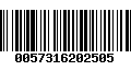 Código de Barras 0057316202505