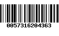 Código de Barras 0057316204363