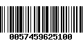 Código de Barras 0057459625100