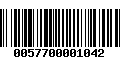 Código de Barras 0057700001042