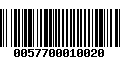 Código de Barras 0057700010020