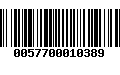 Código de Barras 0057700010389