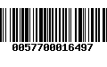 Código de Barras 0057700016497