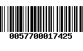 Código de Barras 0057700017425