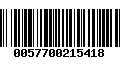 Código de Barras 0057700215418