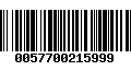 Código de Barras 0057700215999