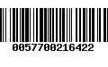 Código de Barras 0057700216422