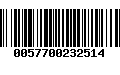 Código de Barras 0057700232514