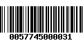 Código de Barras 0057745000031