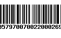 Código de Barras 00579700700220002696