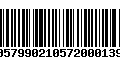 Código de Barras 00579902105720001396