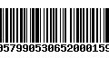 Código de Barras 00579905306520001594