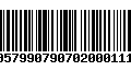 Código de Barras 00579907907020001114