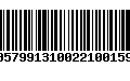 Código de Barras 00579913100221001599