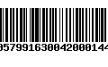 Código de Barras 00579916300420001445