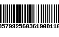 Código de Barras 00579925603619001102