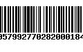 Código de Barras 00579927702820001845