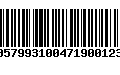 Código de Barras 00579931004719001237