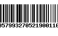 Código de Barras 00579932705219001107