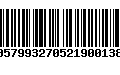 Código de Barras 00579932705219001381