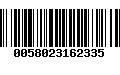 Código de Barras 0058023162335