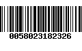 Código de Barras 0058023182326