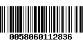 Código de Barras 0058060112836