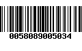 Código de Barras 0058089005034