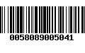 Código de Barras 0058089005041