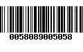 Código de Barras 0058089005058